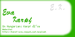 eva karpf business card